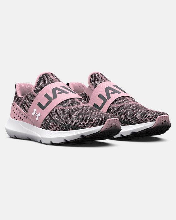 Women's UA Surge 3 Slip Running Shoes, Pink, pdpMainDesktop image number 3